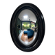 Witch mirror from the Napoleonic III era, 23/16.5cm, black, glass, curiosity, antique mirror, decoration.