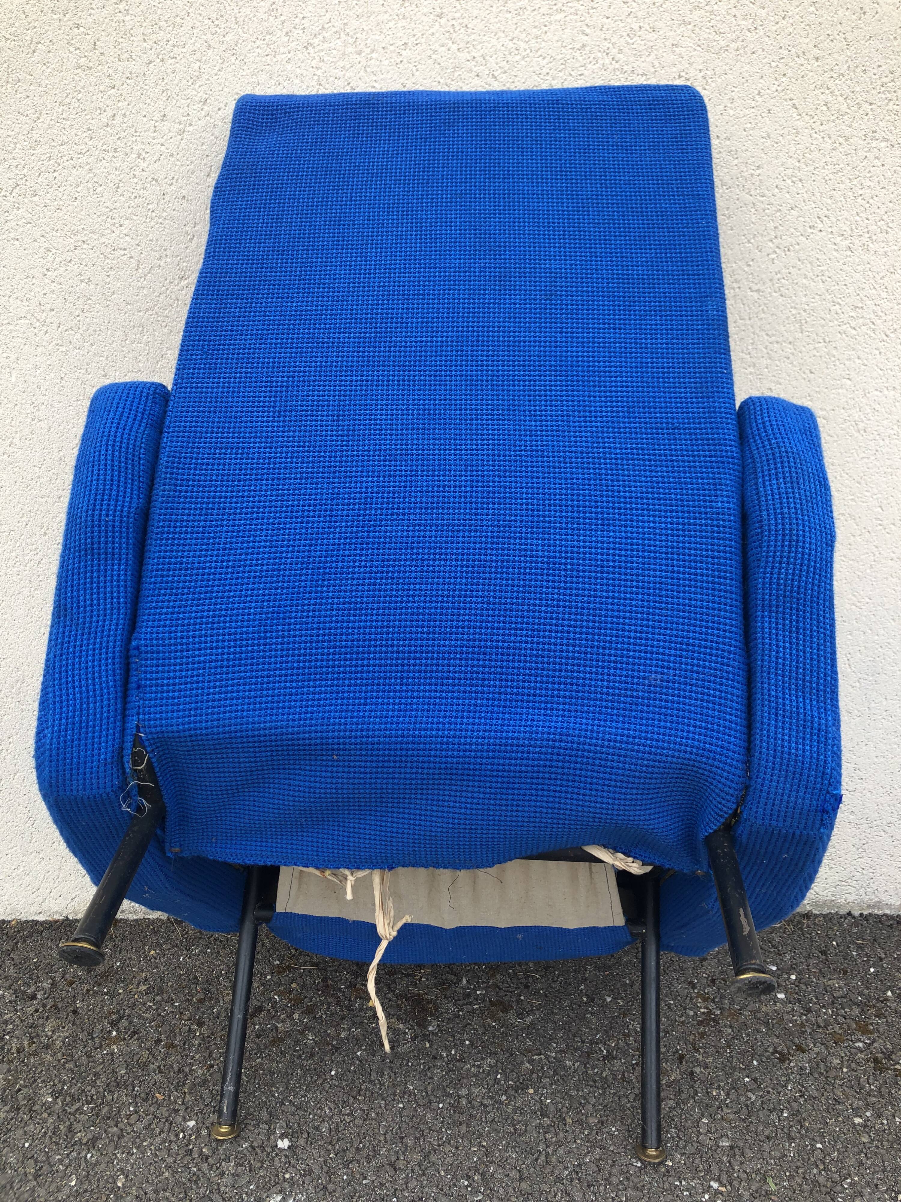 Vintage 60s Design Blue Armchairs