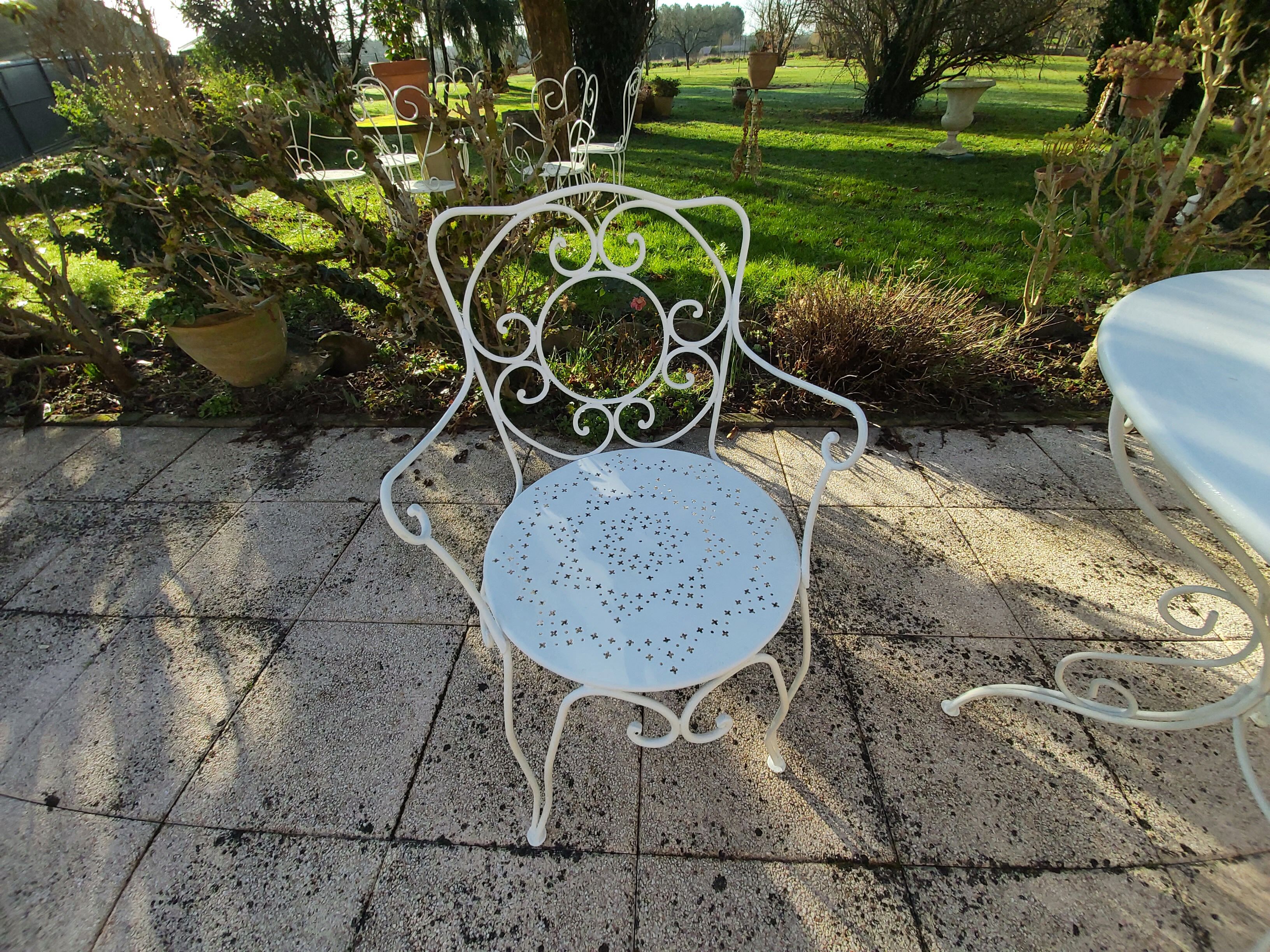 Salon de jardin fer forgé