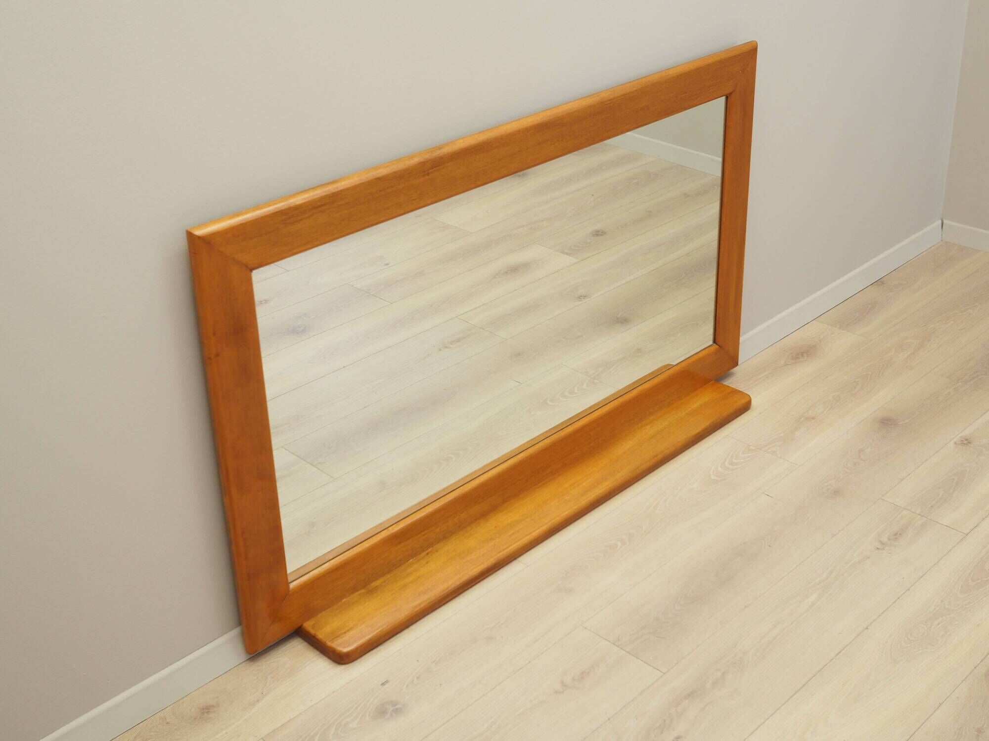Mirror in mahogany frame, Italian design, 1970s, production: Italy
