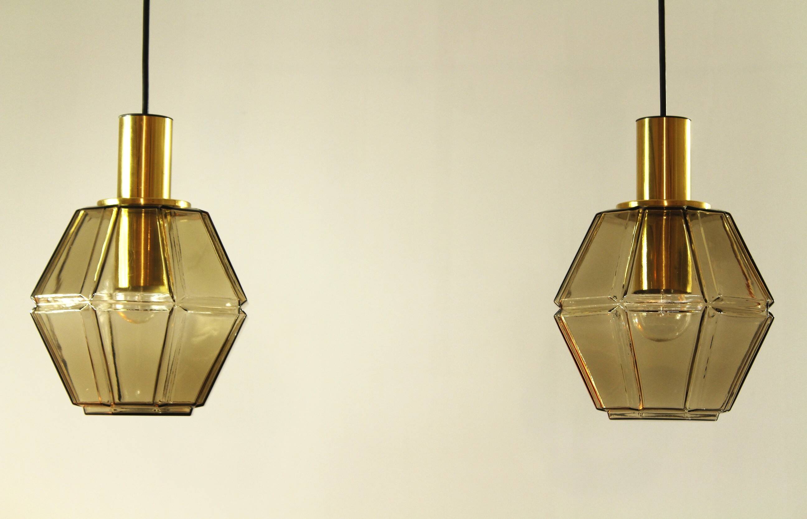 Pair of Lamps by Glashütte Limburg, Germany 1970s