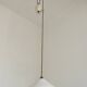 Vintage French Rise & Fall Counterbalance Ceiling Light Opaline Glass Shade
