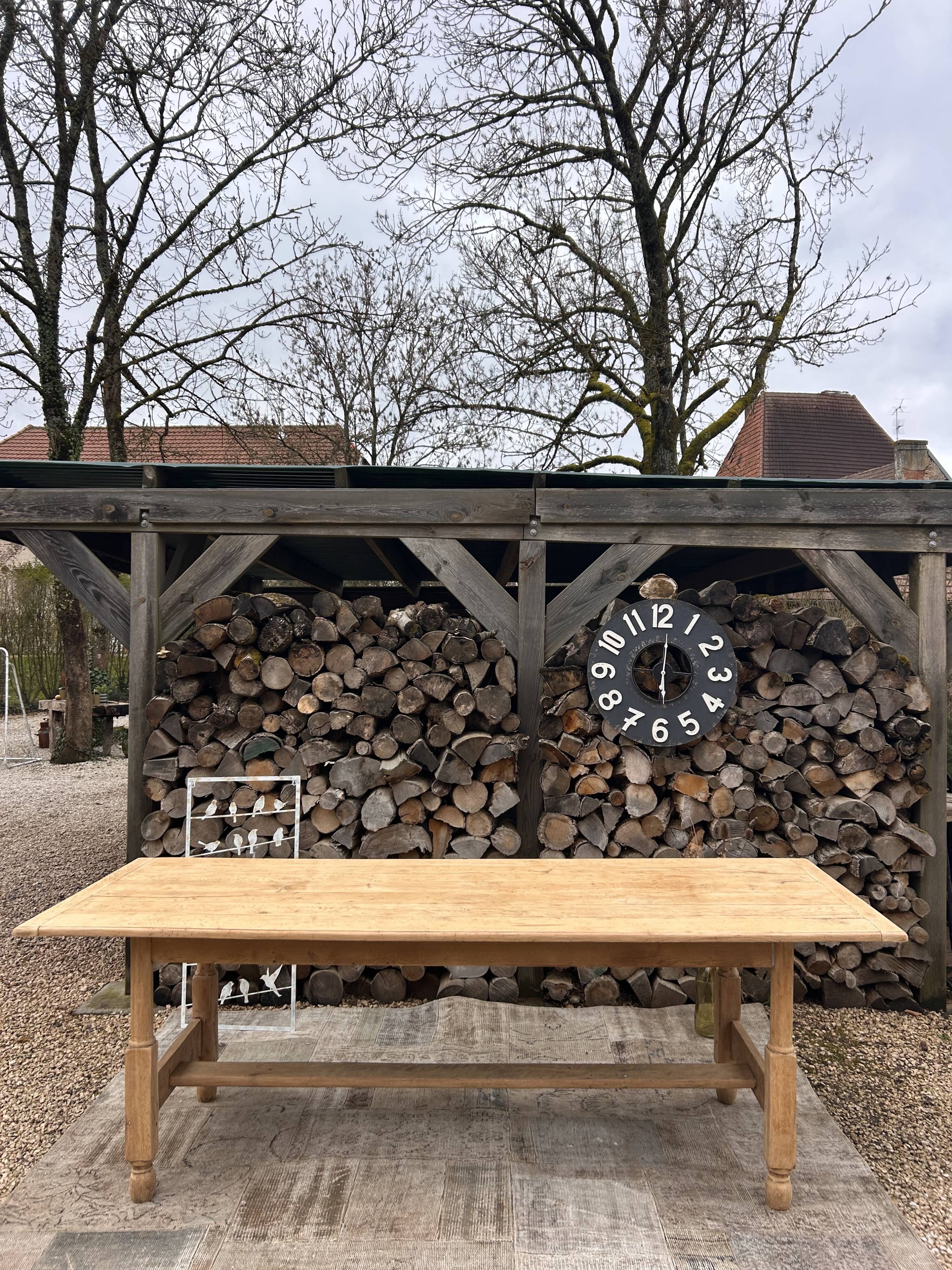 Solid oak farmhouse table 233cm