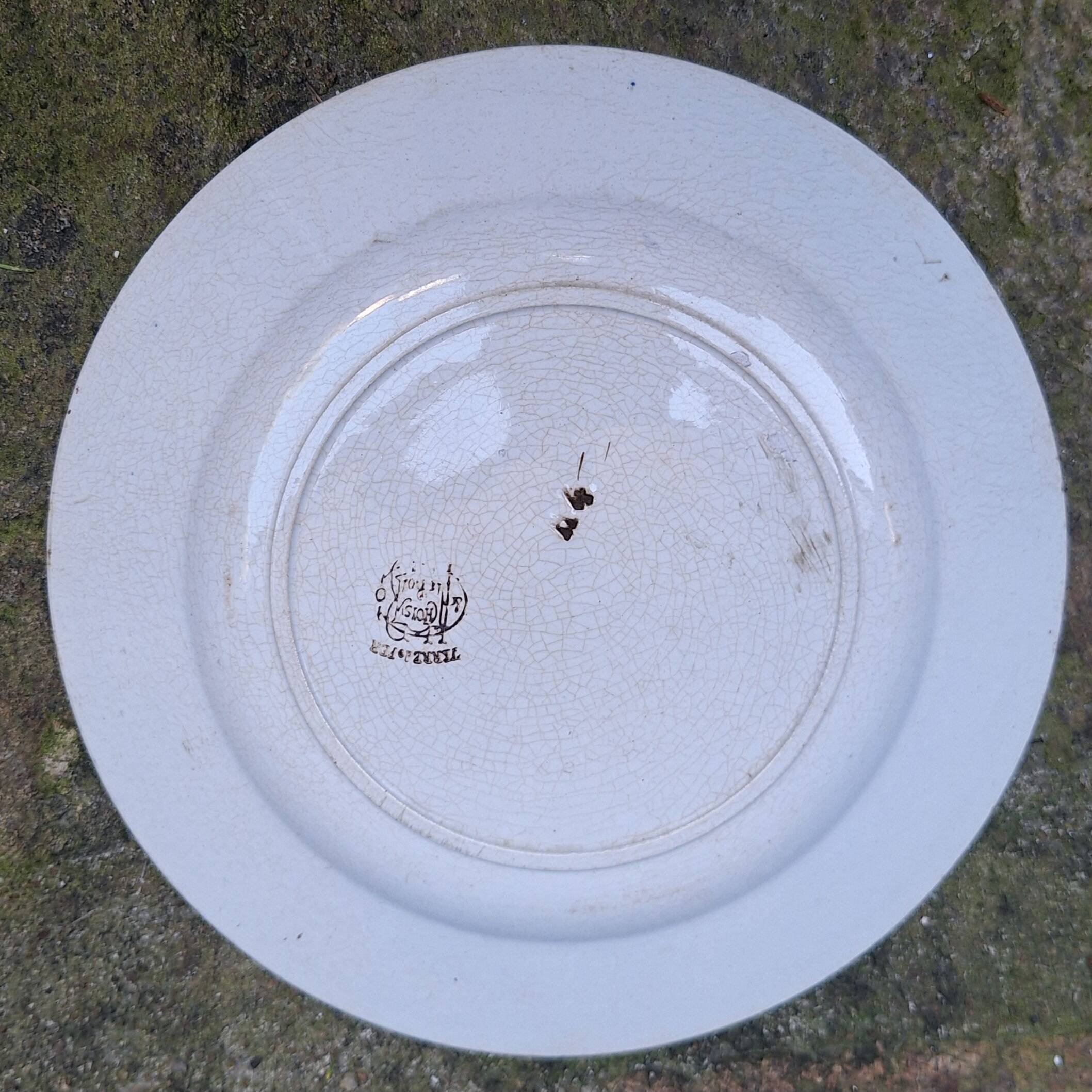 Plate dish Terre de Fer Choisy le Roi