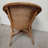 Pair of rattan armchairs