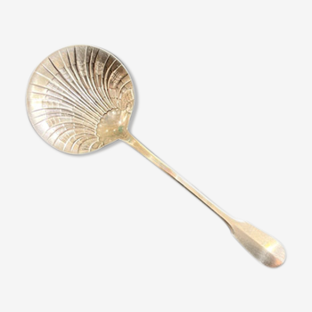 Strawberry spoon, silver metal, Cluny model