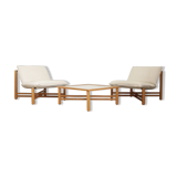 Foldable lounge set in pinewood by Burkhard Vogtherr for Rosenthal