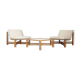 Foldable lounge set in pinewood by Burkhard Vogtherr for Rosenthal