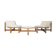 Foldable lounge set in pinewood by Burkhard Vogtherr for Rosenthal
