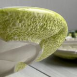 Set of 2 lemon pattern ceramic plates