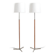 Leather and Steel "Monolith" Floor Lamps by Jo Hammerborg