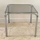 1970s coffee table glass and chrome steel