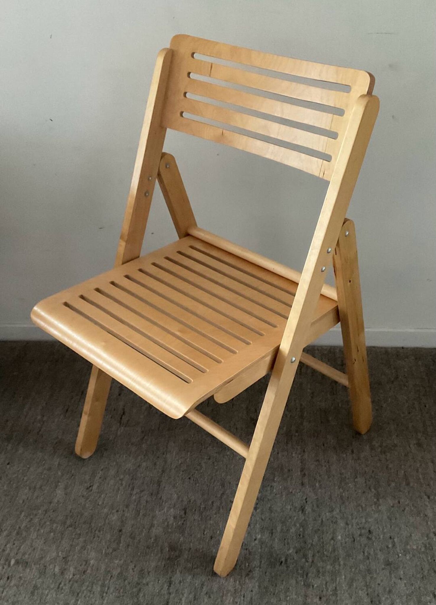Chaise pliante vintage en hêtre 