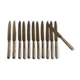 Set of 12 Cluny Vieux Paris 1960 brewery knives in silver metal