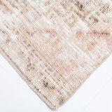Distressed wool vintage runner rug 312x76cm
