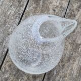 Small bubbled vase in blown glass