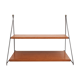 1960s triangle wall unit in teak and metal