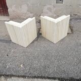 Travertine diamond coffee table