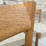 6 Scandinavian chairs 1960" braided straps