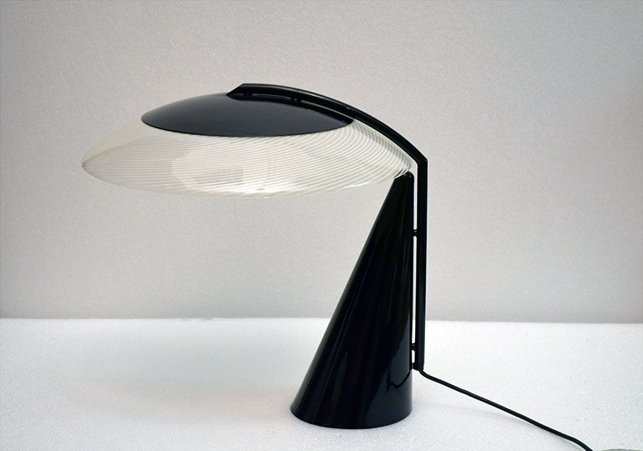 Table lamp in murano glass and metal, 1970s
