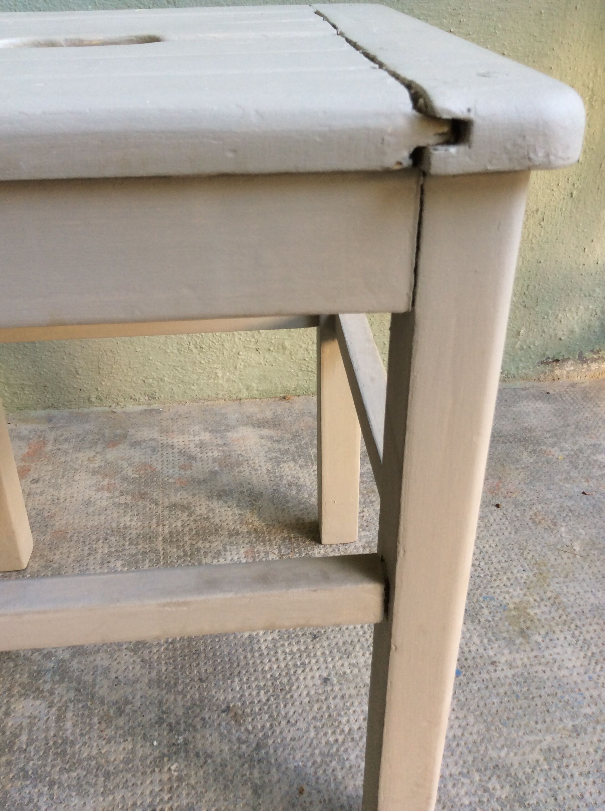 Wooden workshop stool