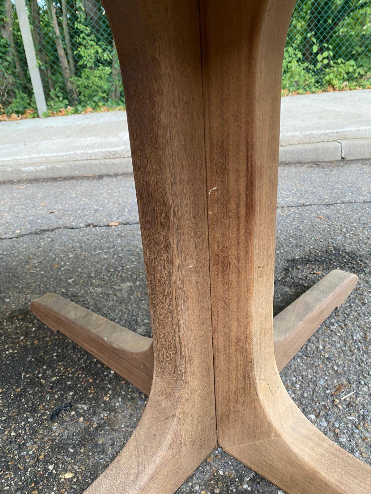 Authentic Scandinavian dining table BAUMANN stripped in teak 1960