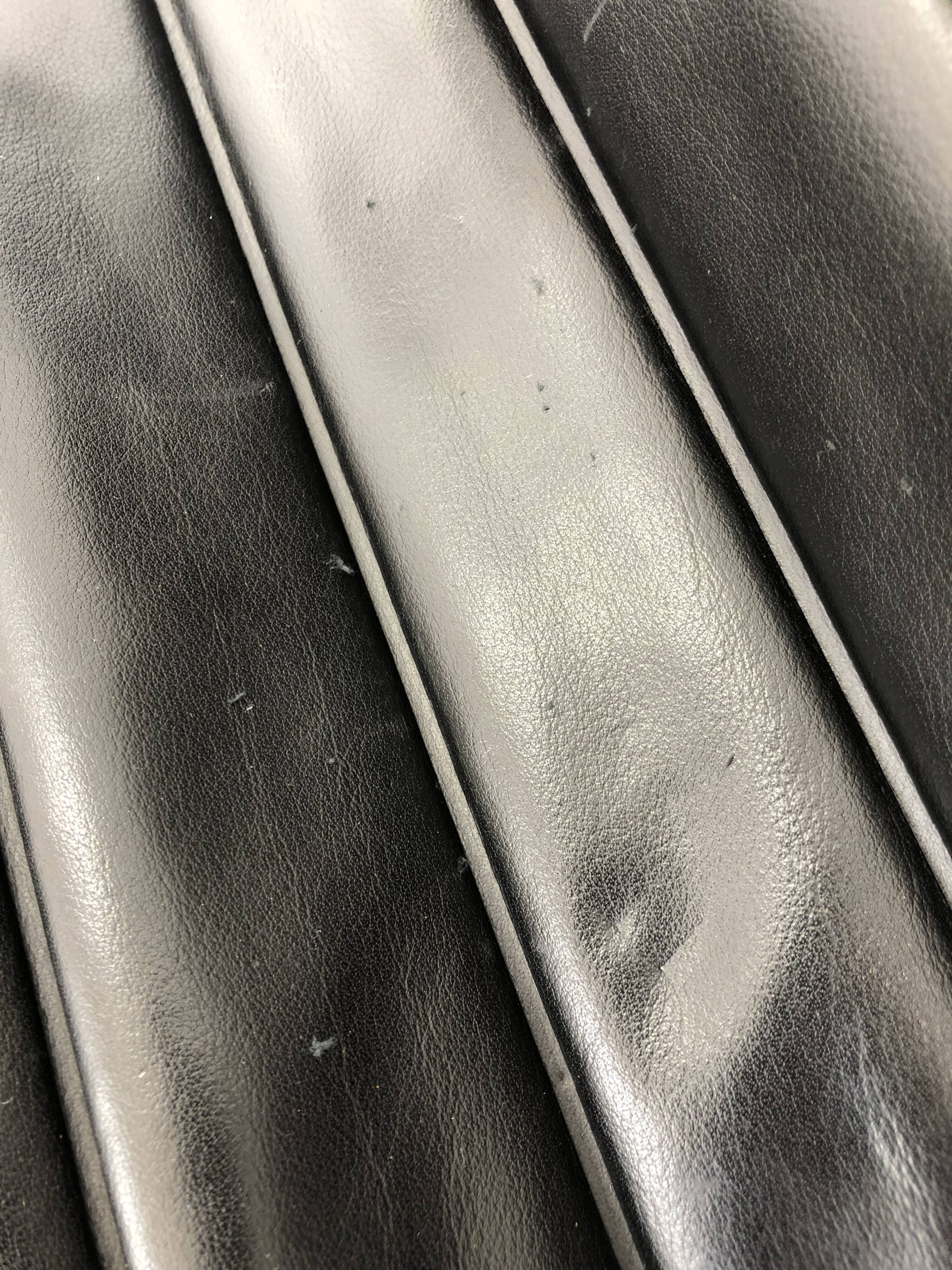 Black leather Ea-109 armchair by Charles Eames for Vitra