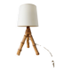 1960s rattan desk or table lamp