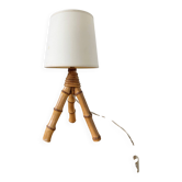 1960s rattan desk or table lamp