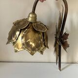 Vintage 70s gold Jansen style wall lamp
