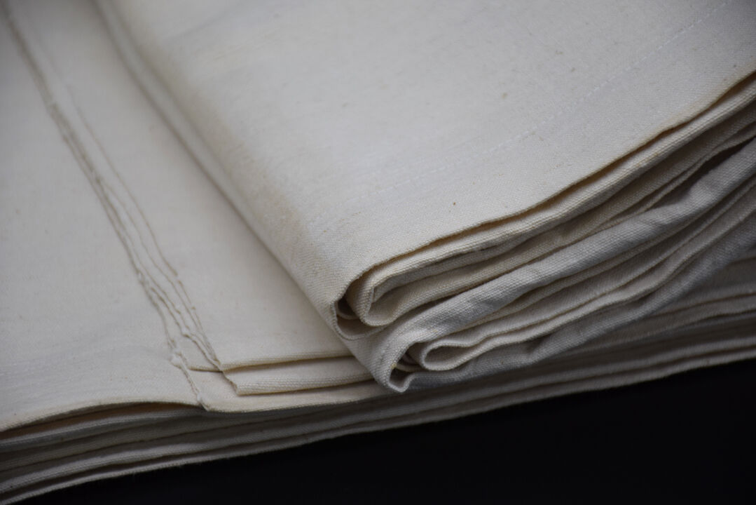 Drap ancien métis et lin XIXe