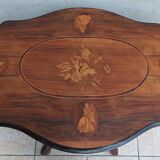 Napoleon III violin table in burr walnut