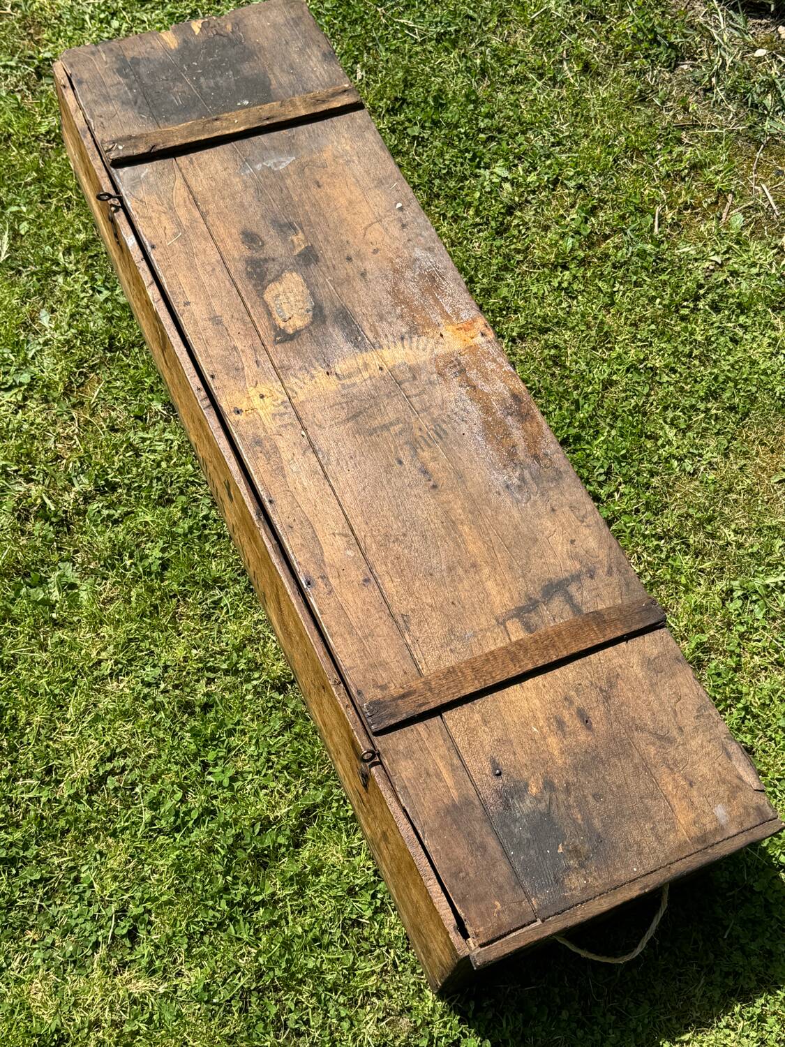 Old vintage wooden croquet game