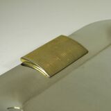 Stainless steel and gold metal tray - 1980s