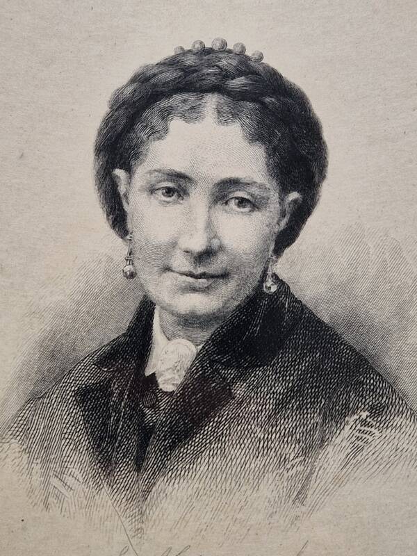 Eugène Abot (1836-1894) Etching - Portrait of a woman