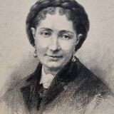 Eugène Abot (1836-1894) Etching - Portrait of a woman