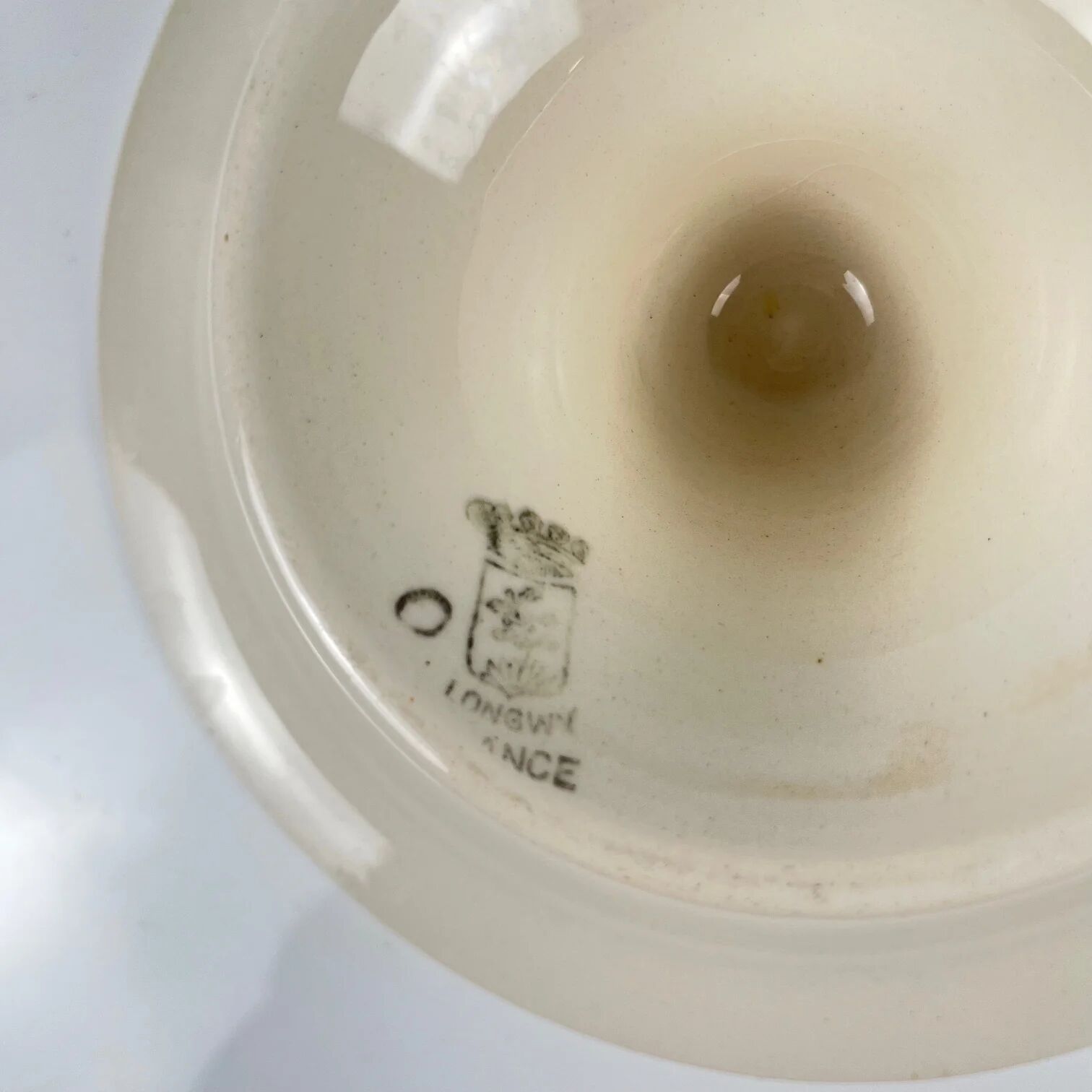 Longwy compote dish, early 20th century, floral decoration.