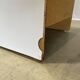 Vintage white and brown formica dresser with 4 deep drawers