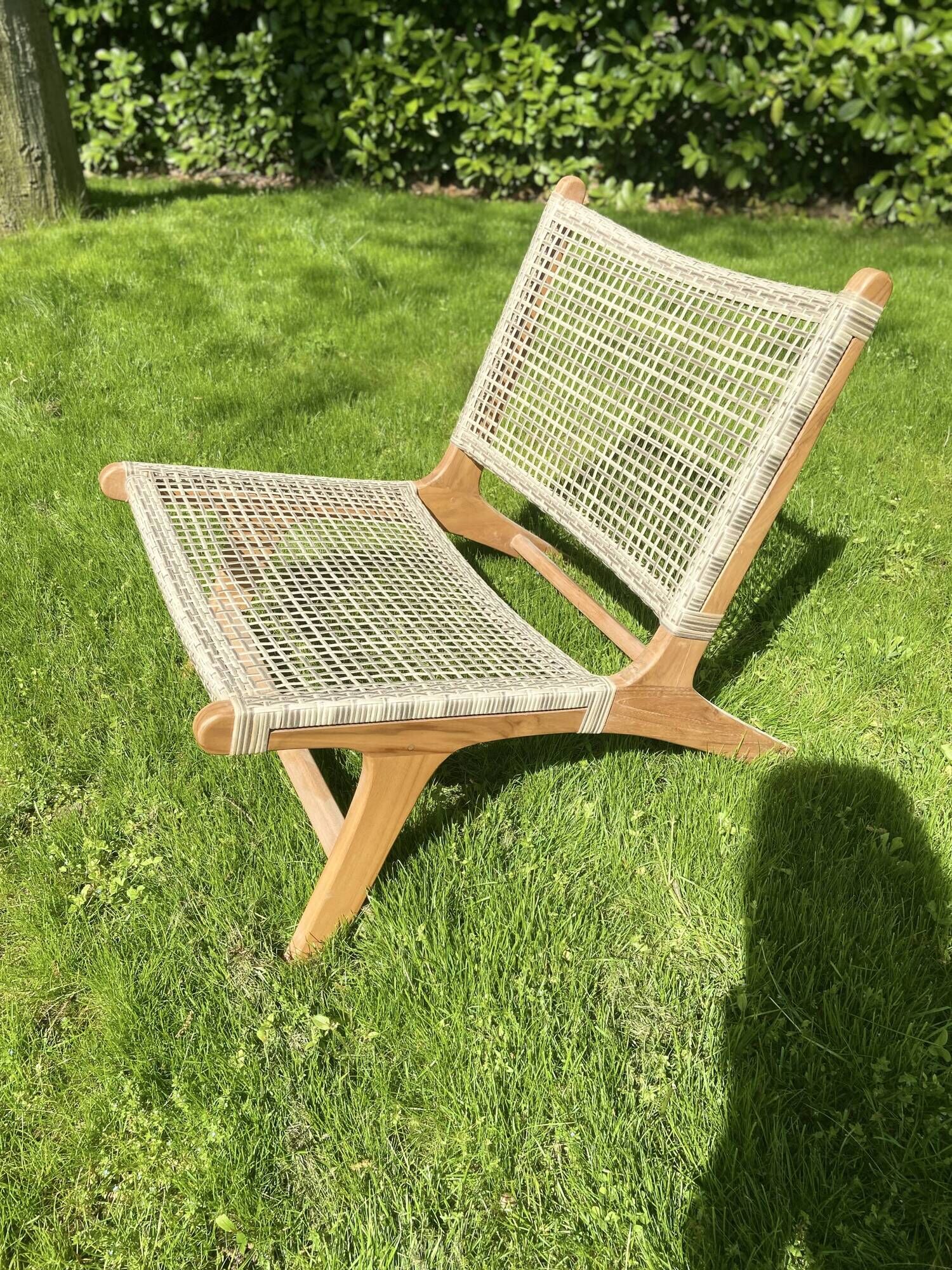 Chair / garden armchair / single-seater in retro rattan