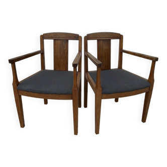Art Deco wooden armchair (Pair)