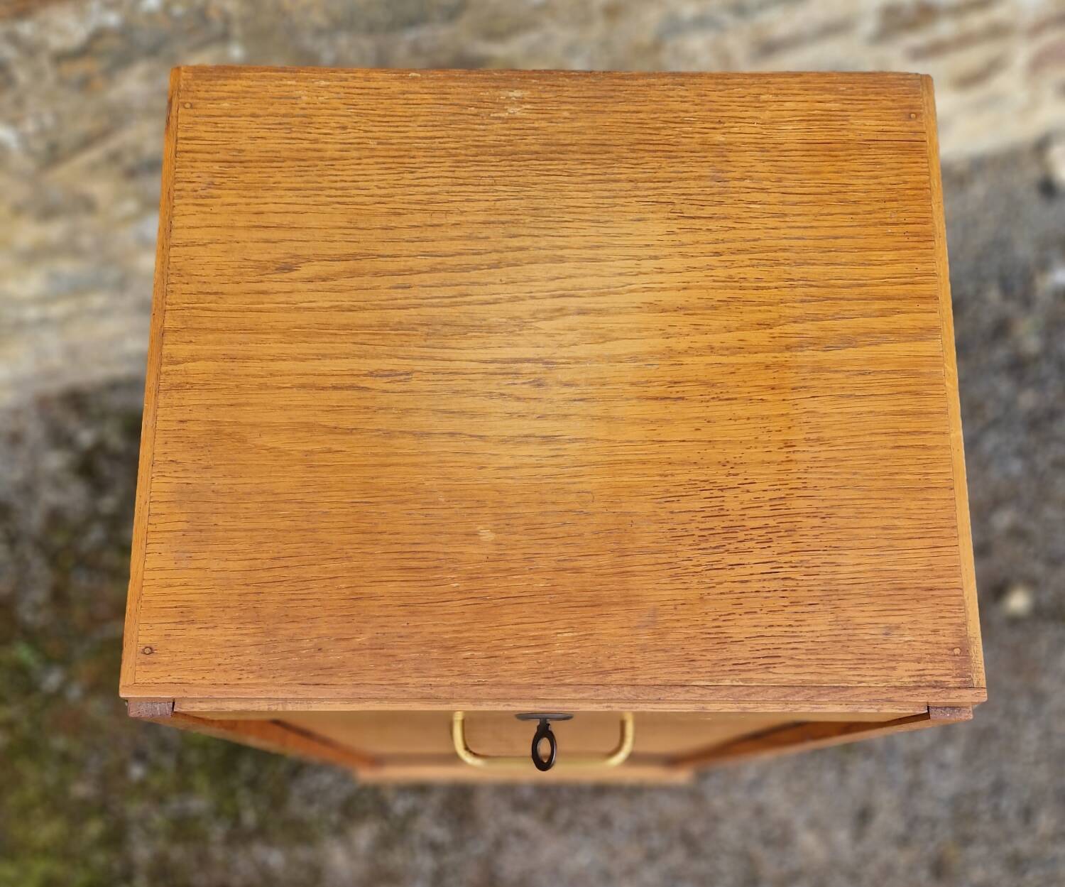 60s curtain filing cabinet