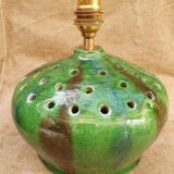 Glazed terracotta lamp