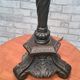 Large american art nouveau lamp with tiffany amber lampshade 61x23