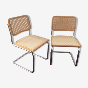 Pair of Marcel Breuer Cesca B32 chairs