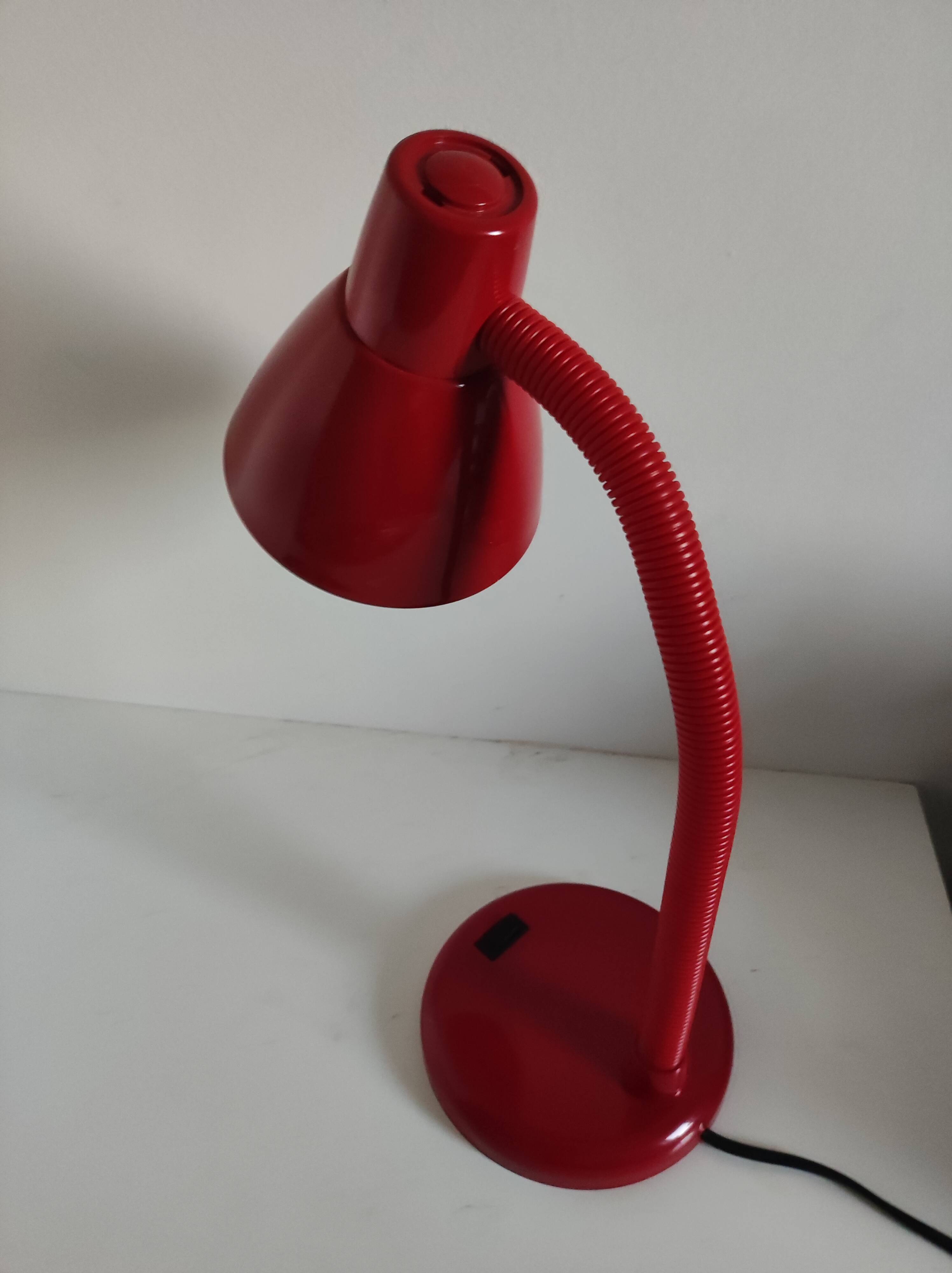 Flexible desk lamp red workshop articulated vintage brand Massive