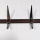 Vintage ceramic, teak and chrome plated coat rack