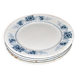 Sarreguemines set of 4 antique Aïda flat plates in earthenware from Sarreguemines U&C 19th century.