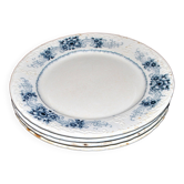 Sarreguemines lot de 4 assiettes plates anciennes Aïda en faïence de Sarreguemines U&C 19e s.