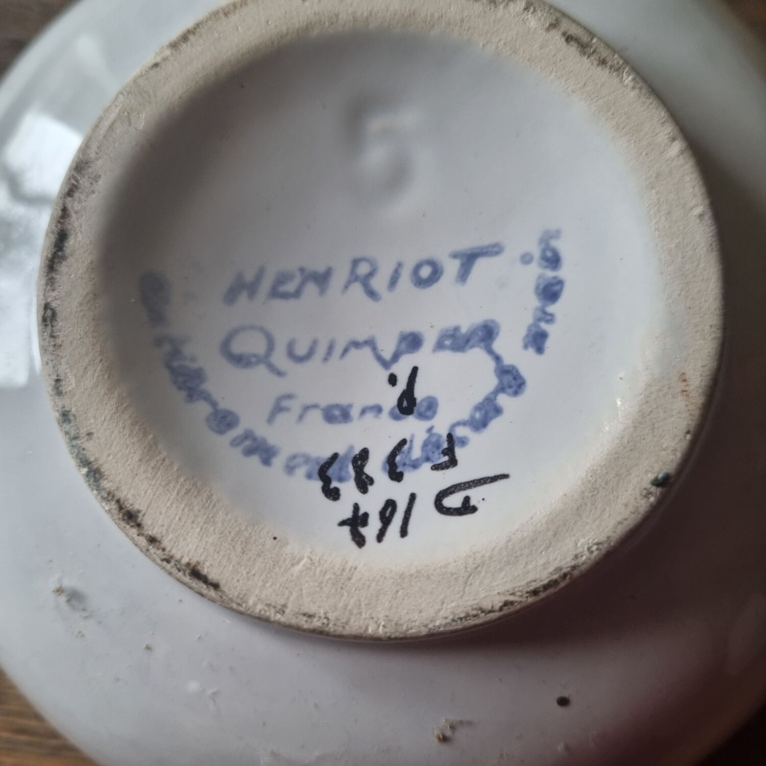 Earthenware bowl Henriot Quimper