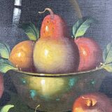 Table painting fruit basket with pears